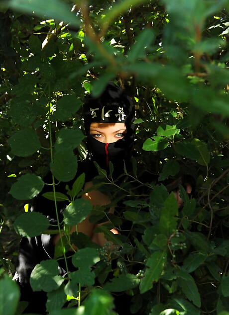 Lovely czech babe Shione Cooper in uniform outfit showing her beauty outdoor